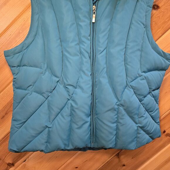 Relativity Womens Down/Feather Insulated Puffer Vest Teal XL - Picture 4 of 12